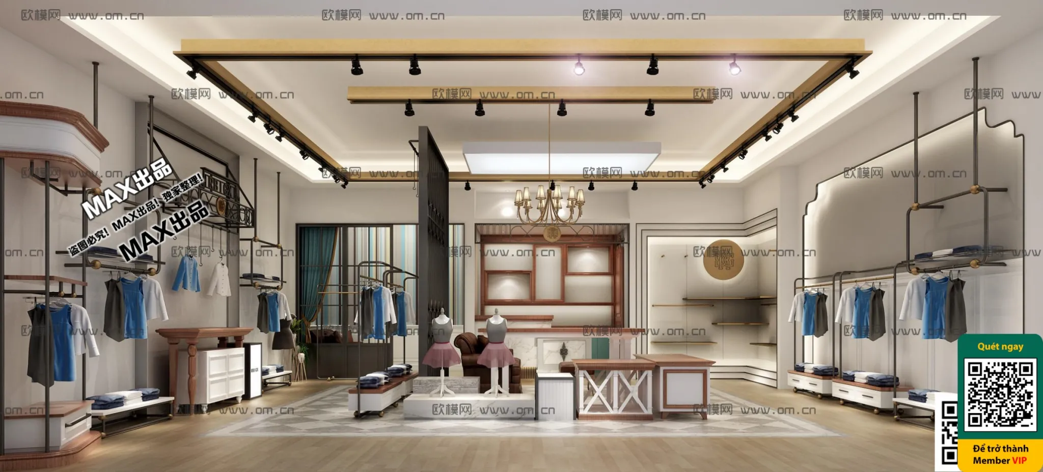 CLOTHING STORE – VRAY / CORONA – 3D MODEL – 6319