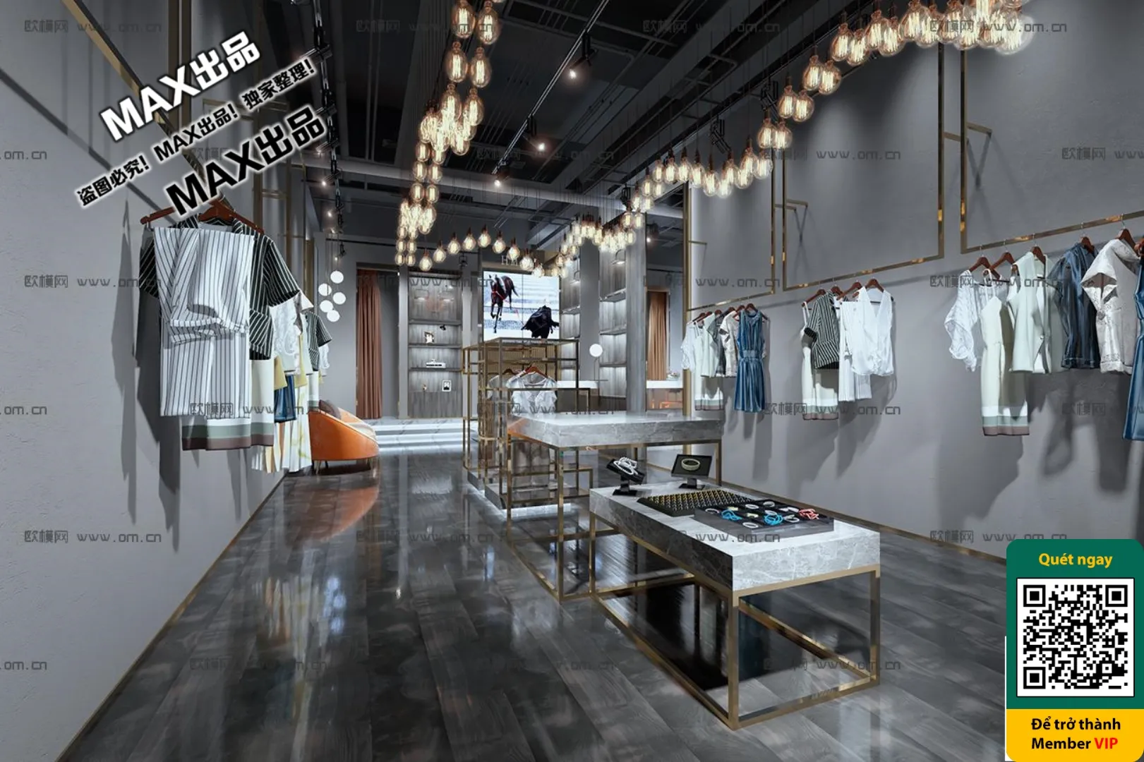 CLOTHING STORE – VRAY / CORONA – 3D MODEL – 6341