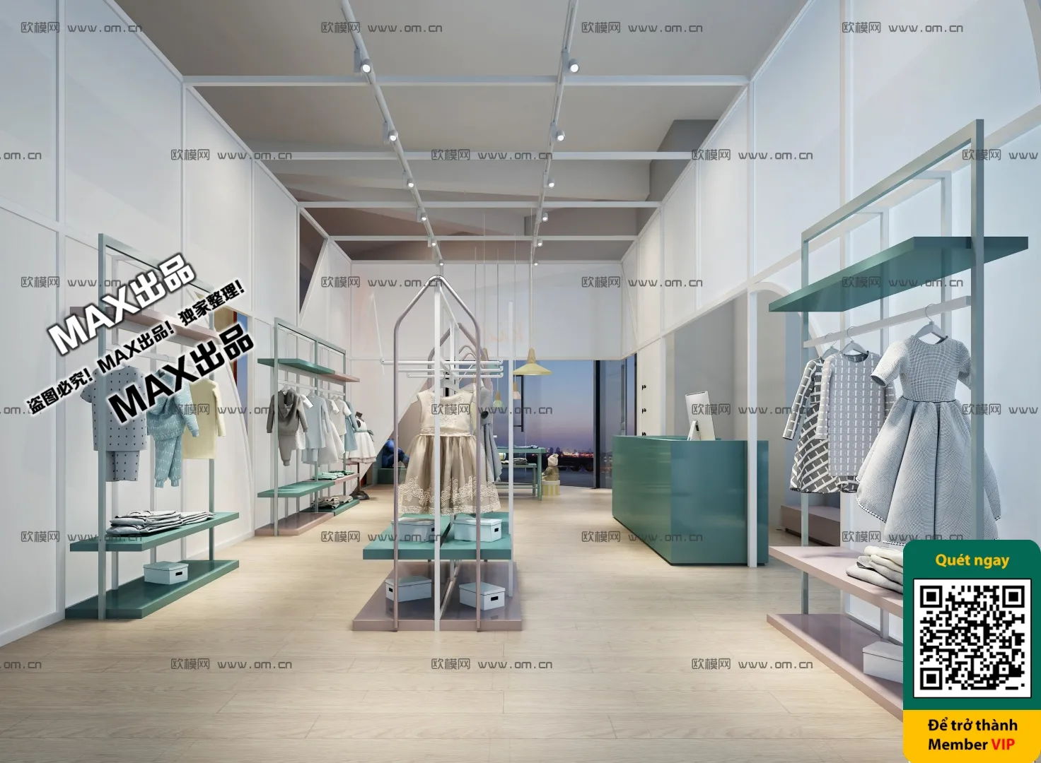 CLOTHING STORE – VRAY / CORONA – 3D MODEL – 6344