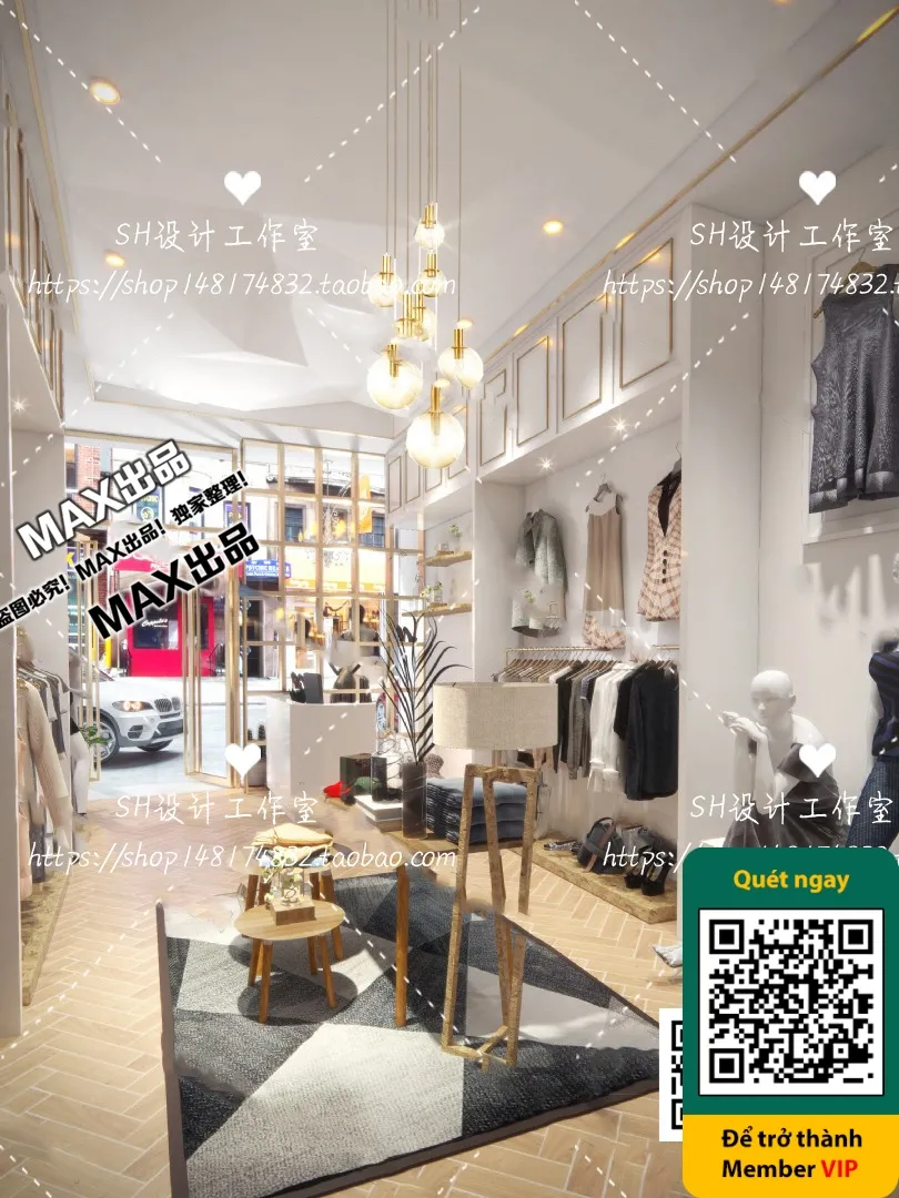 CLOTHING STORE – VRAY / CORONA – 3D MODEL – 6359