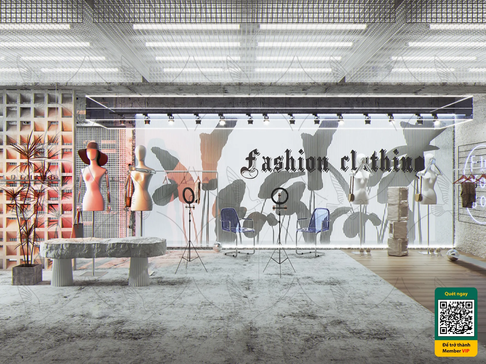 CLOTHING STORE – VRAY / CORONA – 3D MODEL – 6744