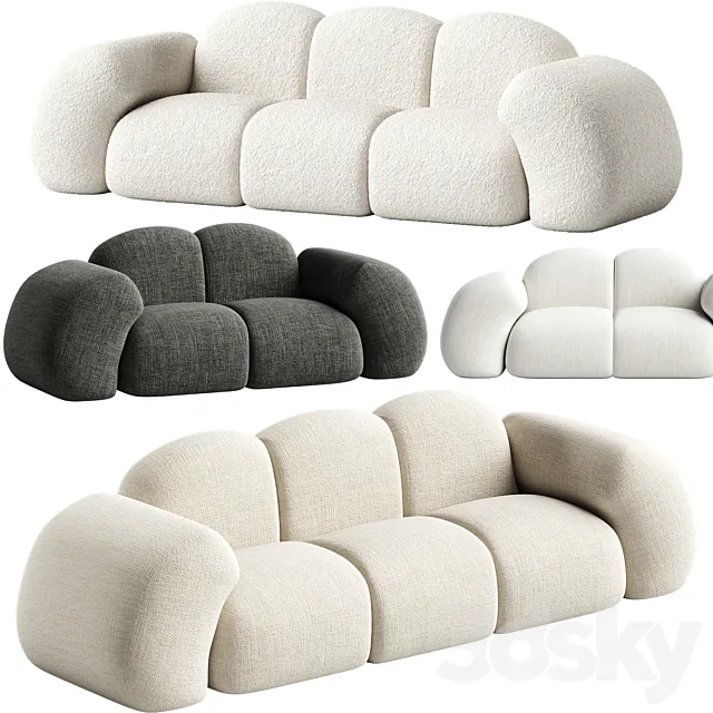 Cloud Shaped Sofa Feel Ultimate Comfort 3D Model Cloud Shaped Sofa Feel Ultimate Comfort 3D Model