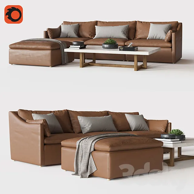 CLOUD SLOPE. CLOUD SLOPE ARM MODULAR COLLECTION 3D Model CLOUD SLOPE. CLOUD SLOPE ARM MODULAR COLLECTION 3D Model