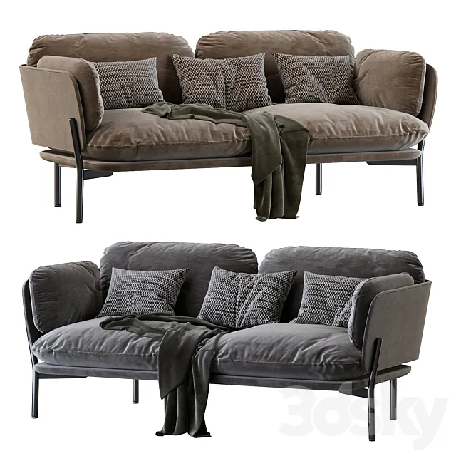 Cloud Two Seater LN2 desert stone by & TRADITION 3D Model Cloud Two Seater LN2 desert stone by & TRADITION 3D Model