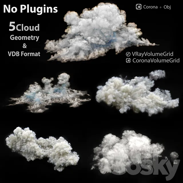 clouds – 3D Volumetric cloud 3D Model clouds – 3D Volumetric cloud 3D Model