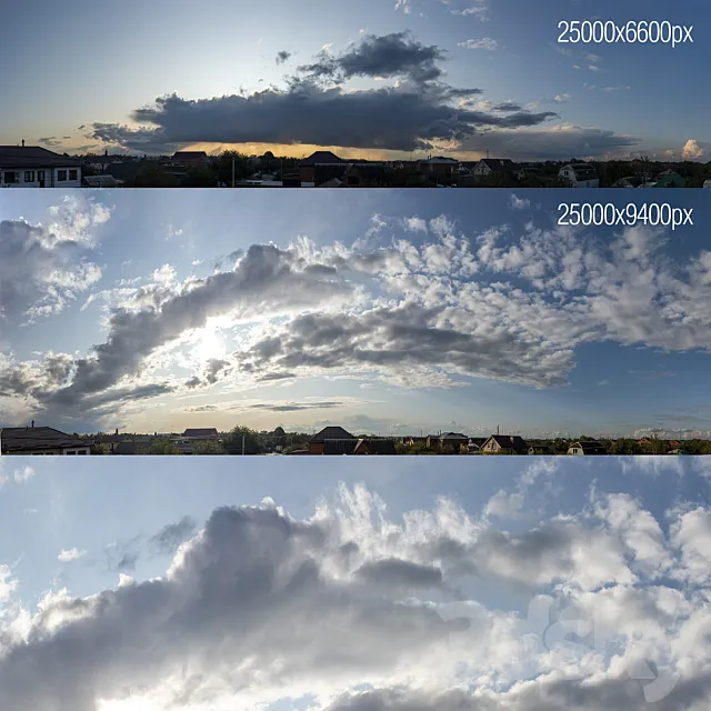 Clouds for the exterior. Storm. Evening 3D Model