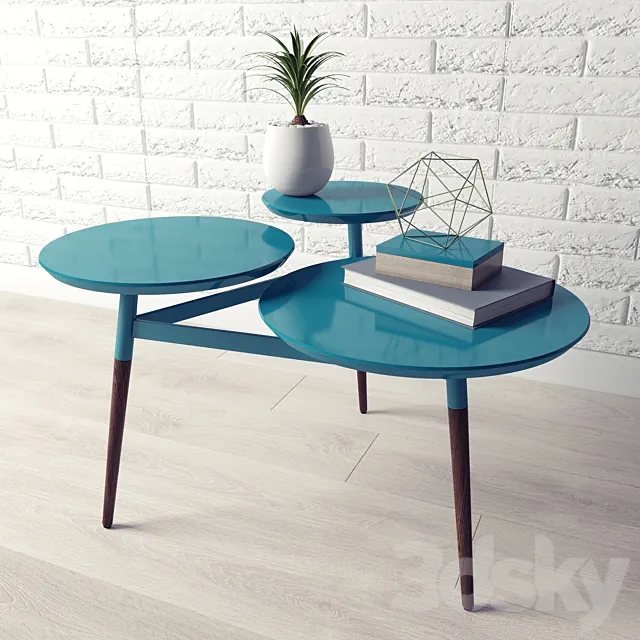 Clover Coffee Table 3D Model Clover Coffee Table 3D Model