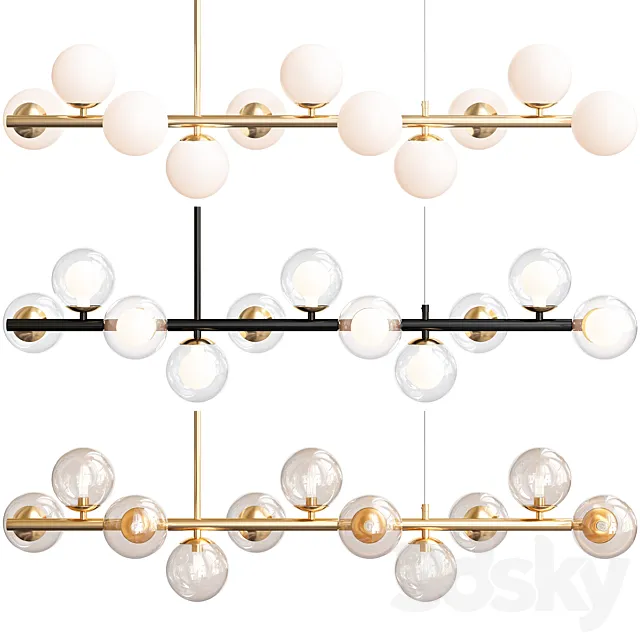 Cluster 11 Lamps 3D Model