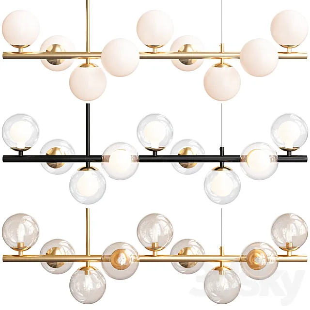 Cluster 9 Lamps 3D Model