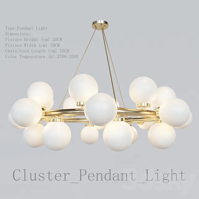 Cluster_Pendant_Light 3D Model Cluster_Pendant_Light 3D Model