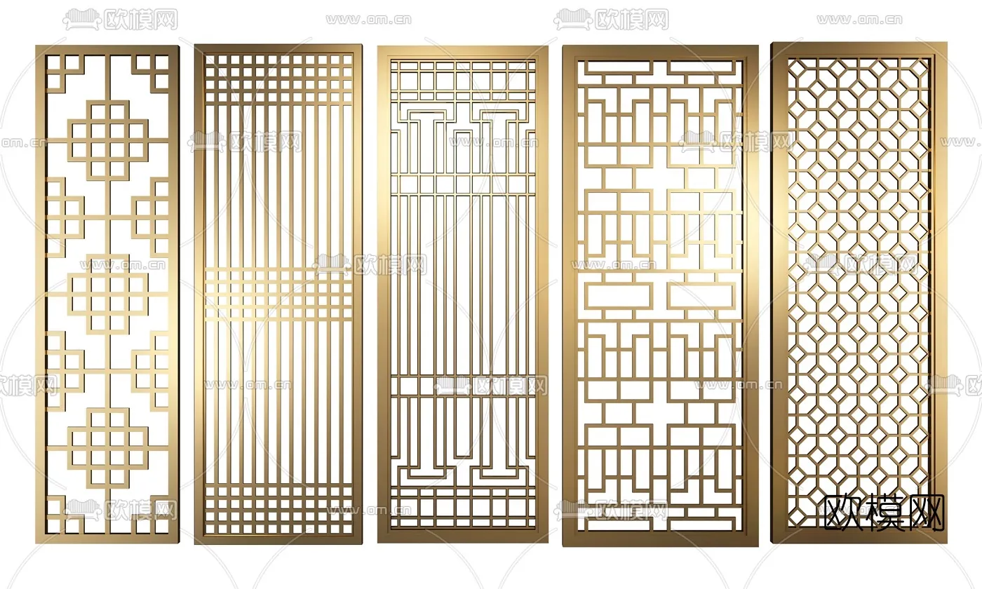 CNC Panels 3D Models – CNC Wall 3D Blocks – 001 – VRAY Render