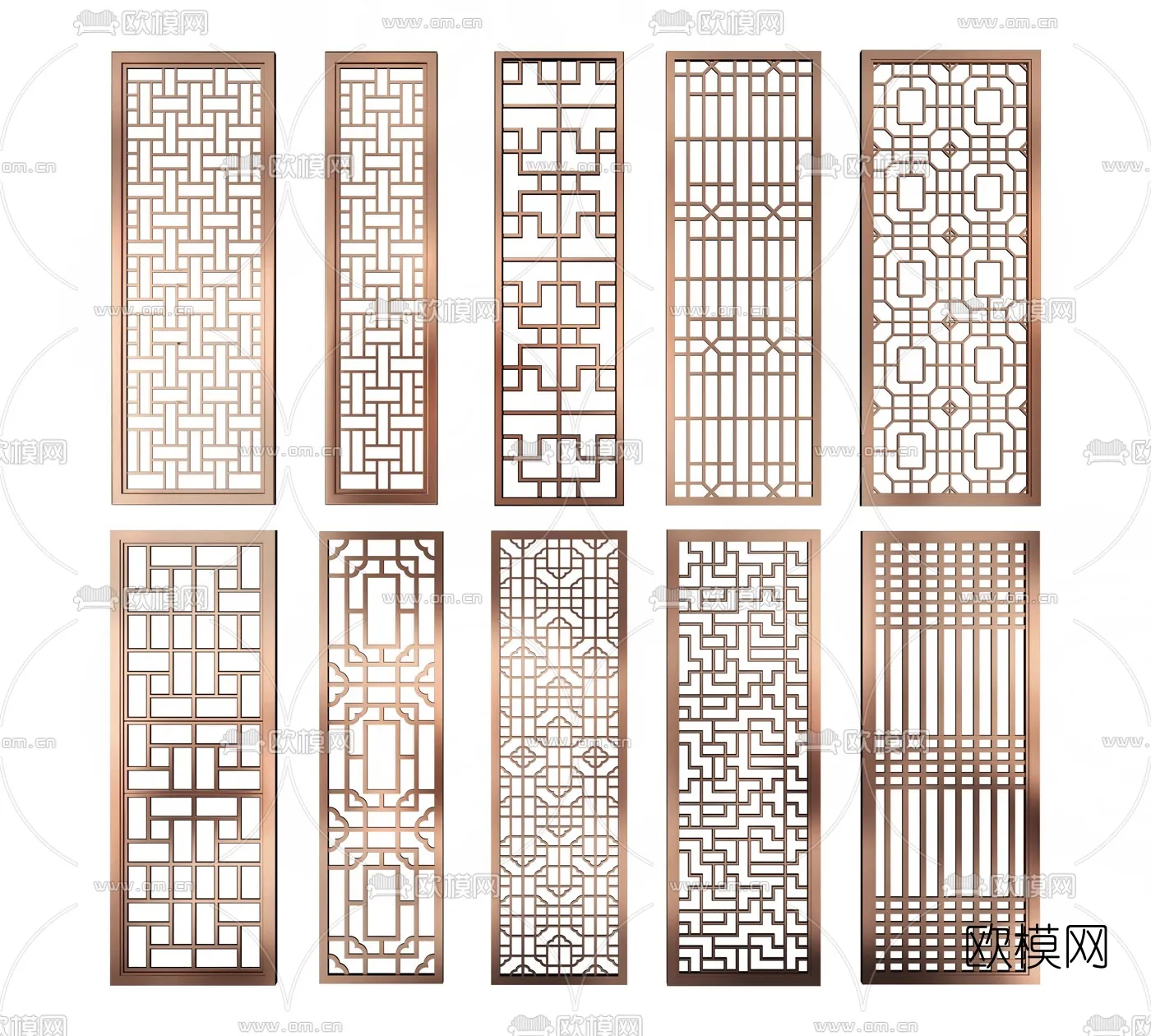 CNC Panels 3D Models – CNC Wall 3D Blocks – 004 – VRAY Render