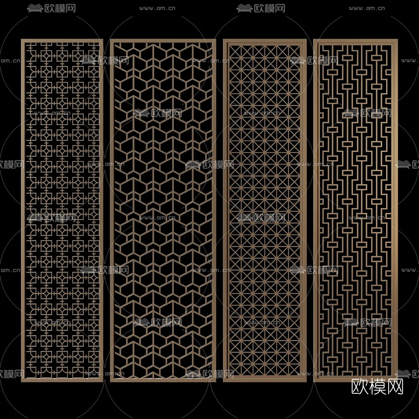 CNC Panels 3D Models – CNC Wall 3D Blocks – 009 – VRAY Render