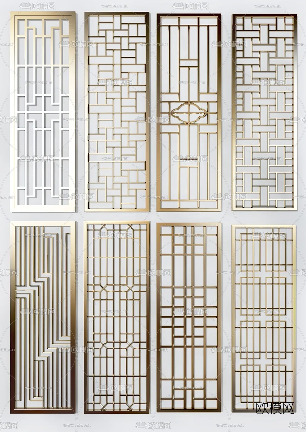 CNC Panels 3D Models – CNC Wall 3D Blocks – 010 – VRAY Render