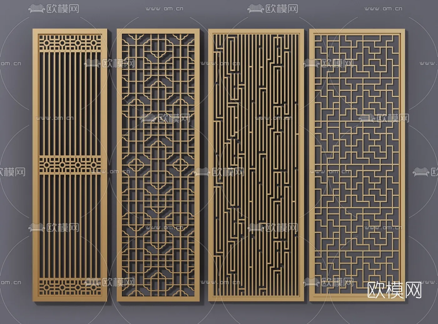 CNC Panels 3D Models – CNC Wall 3D Blocks – 015 – VRAY Render