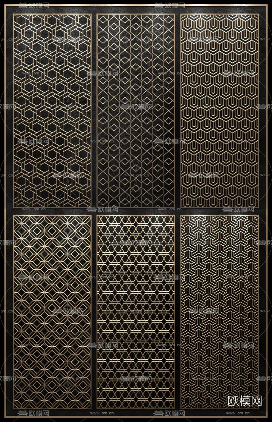 CNC Panels 3D Models – CNC Wall 3D Blocks – 021 – CORONA Render