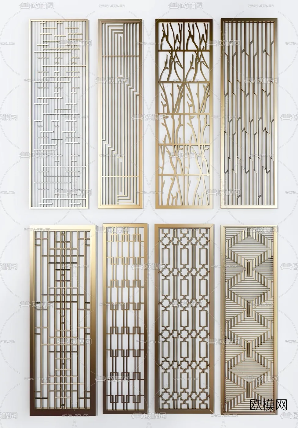 CNC Panels 3D Models – CNC Wall 3D Blocks – 025 – VRAY Render