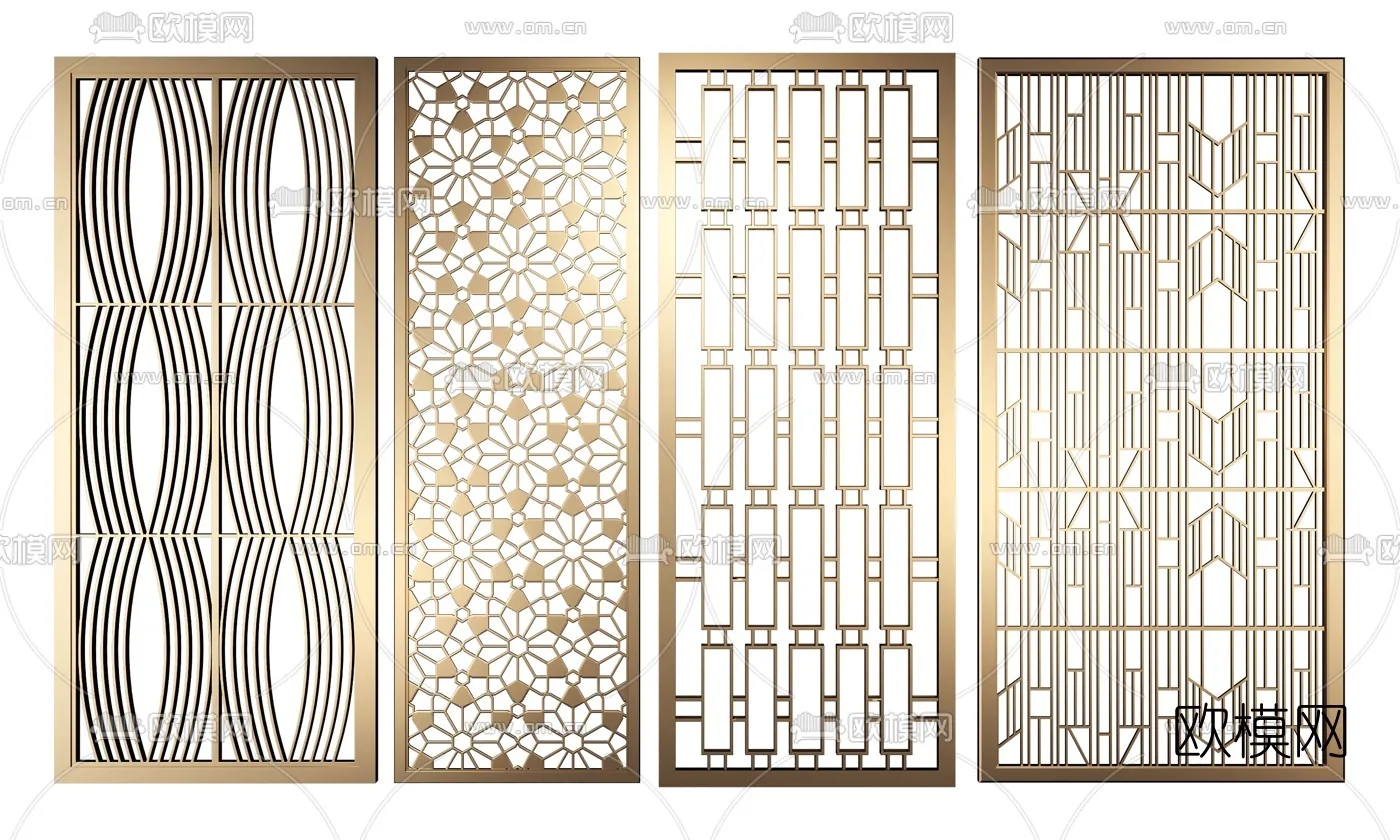 CNC Panels 3D Models – CNC Wall 3D Blocks – 026 – VRAY Render