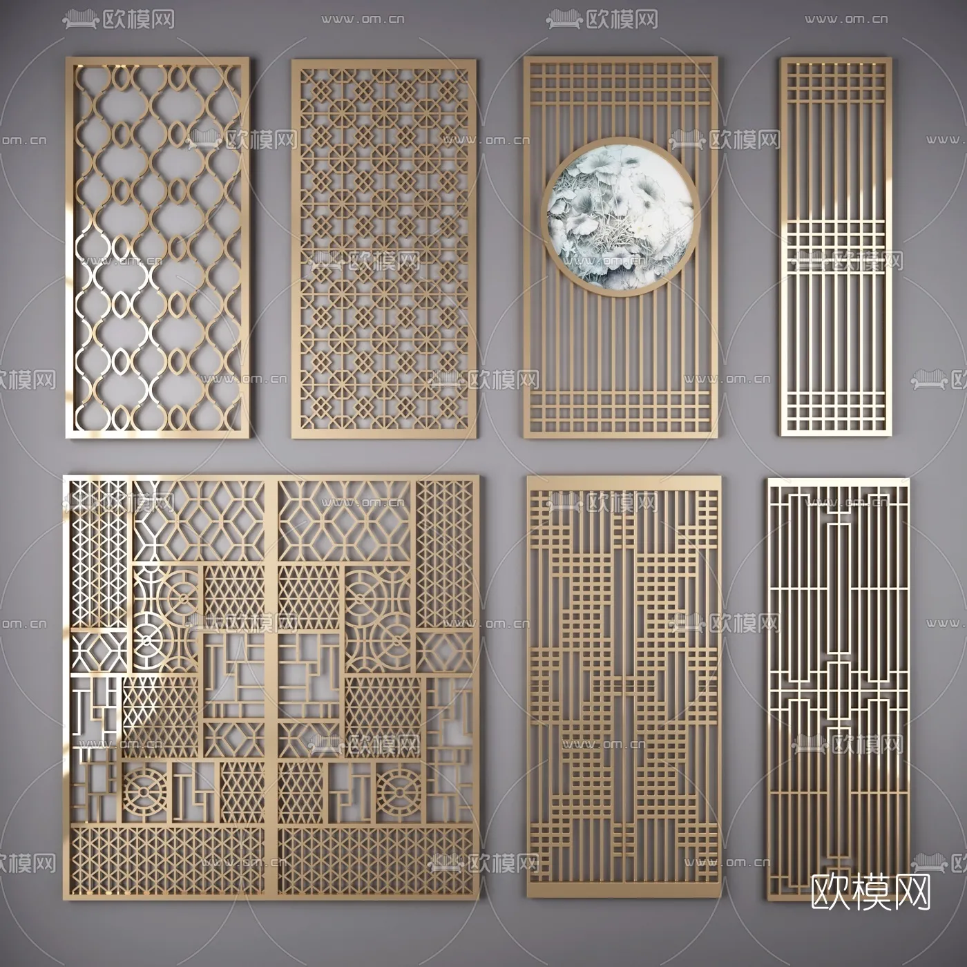 CNC Panels 3D Models – CNC Wall 3D Blocks – 029 – VRAY Render