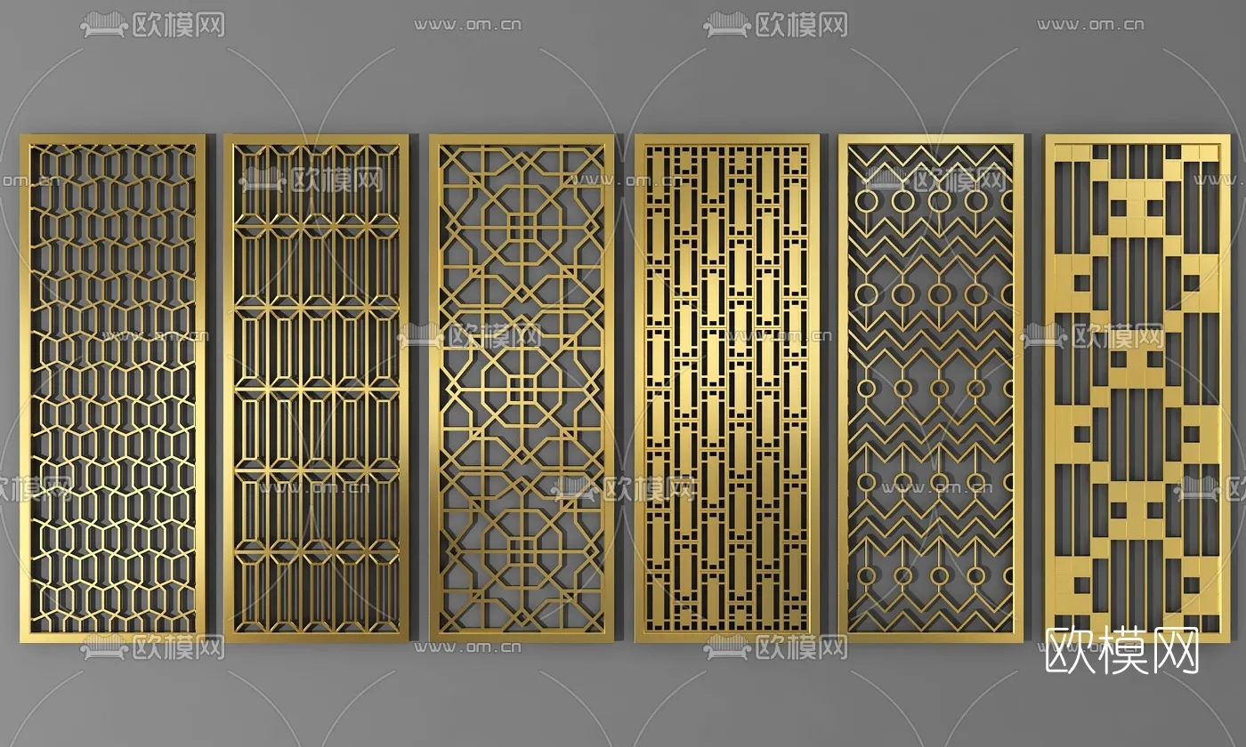CNC Panels 3D Models – CNC Wall 3D Blocks – 031 – VRAY Render