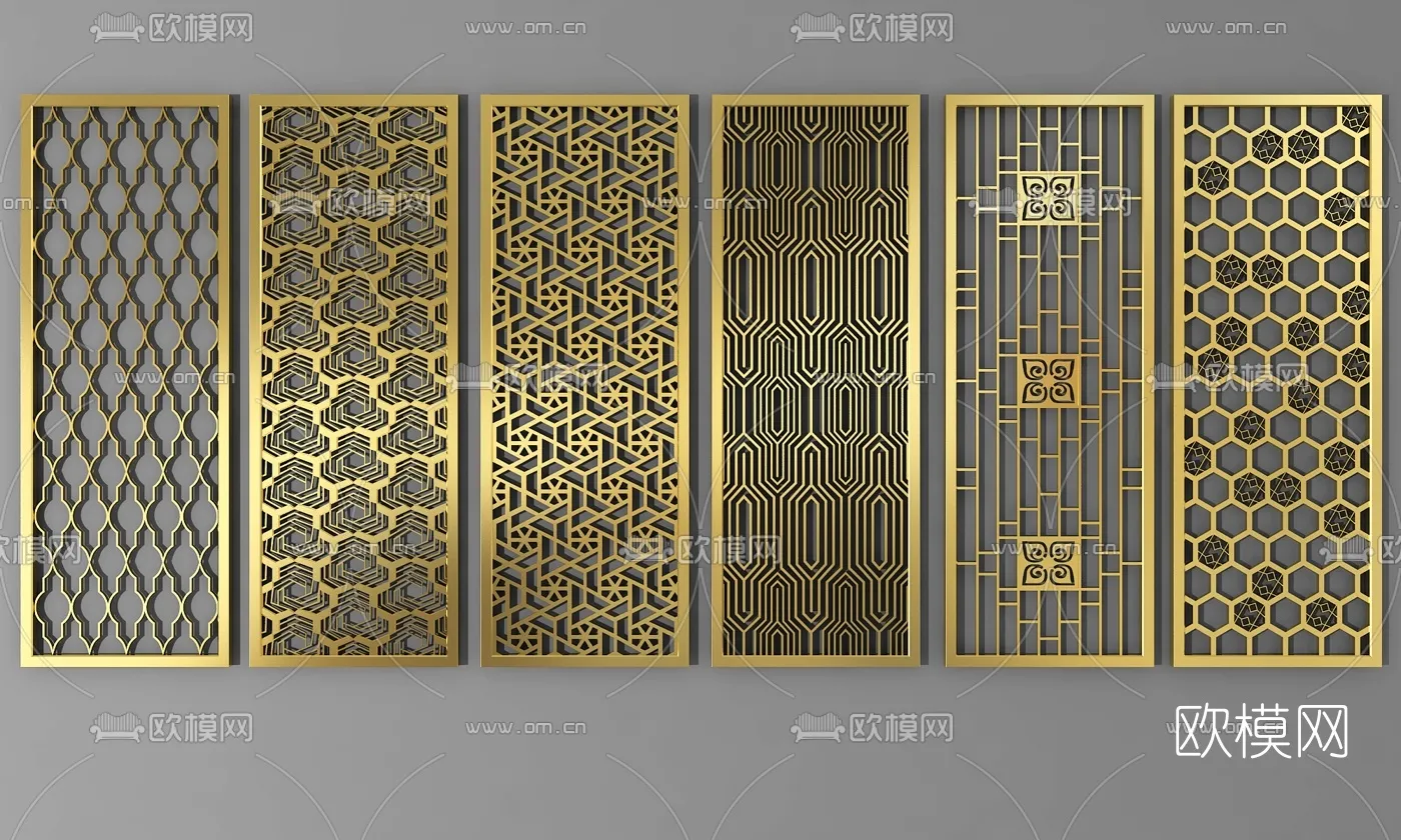 CNC Panels 3D Models – CNC Wall 3D Blocks – 032 – VRAY Render