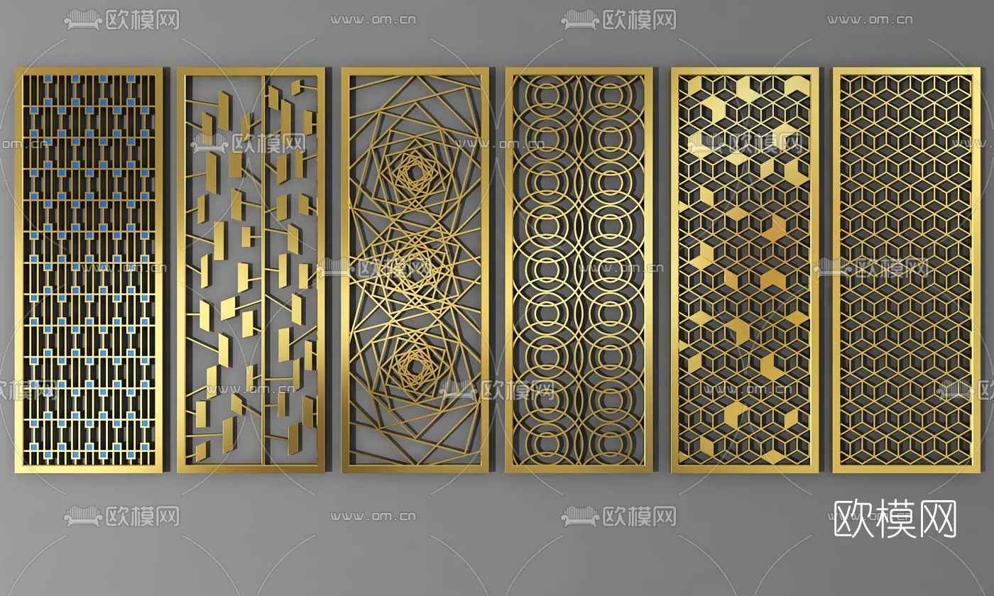 CNC Panels 3D Models – CNC Wall 3D Blocks – 033 – VRAY Render