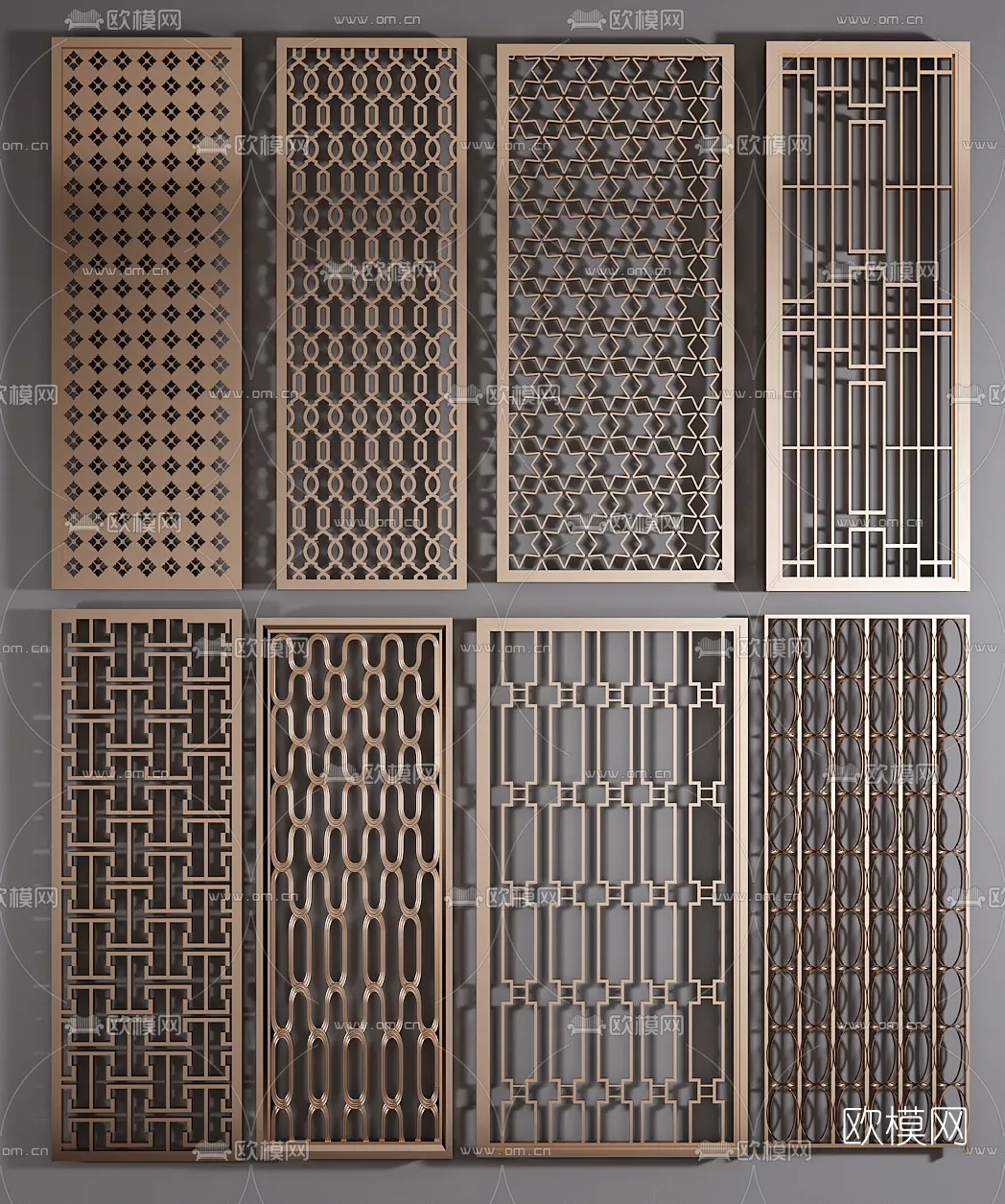 CNC Panels 3D Models – CNC Wall 3D Blocks – 036 – VRAY Render