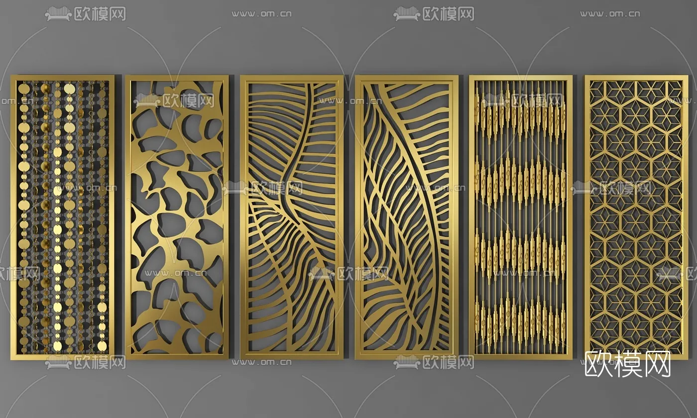CNC Panels 3D Models – CNC Wall 3D Blocks – 040 – VRAY Render