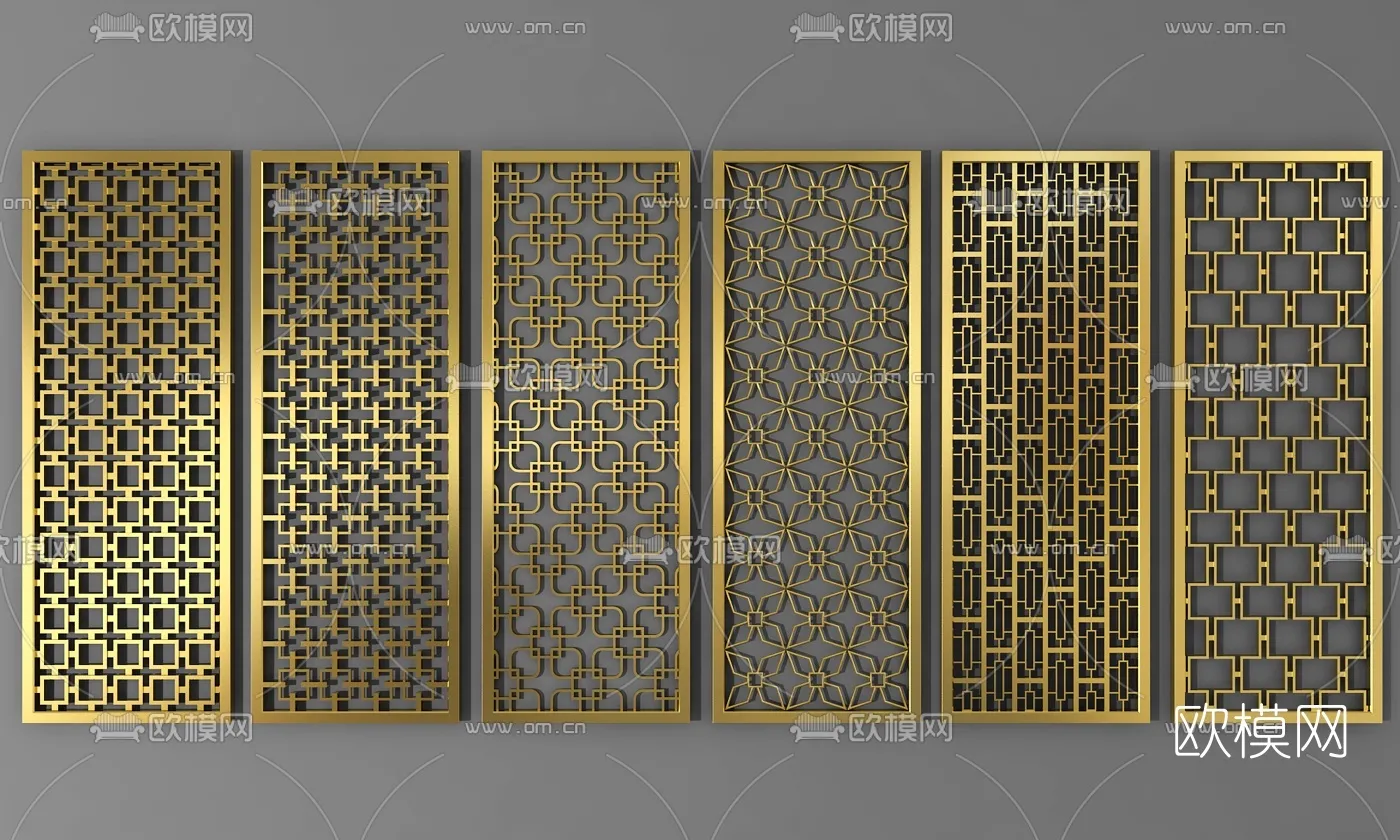 CNC Panels 3D Models – CNC Wall 3D Blocks – 041 – VRAY Render