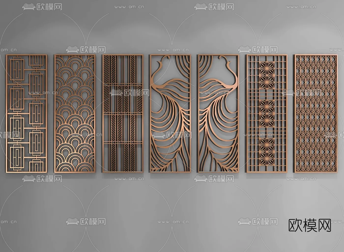 CNC Panels 3D Models – CNC Wall 3D Blocks – 045 – VRAY Render