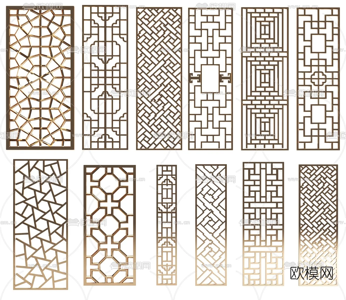 CNC Panels 3D Models – CNC Wall 3D Blocks – 047 – VRAY Render