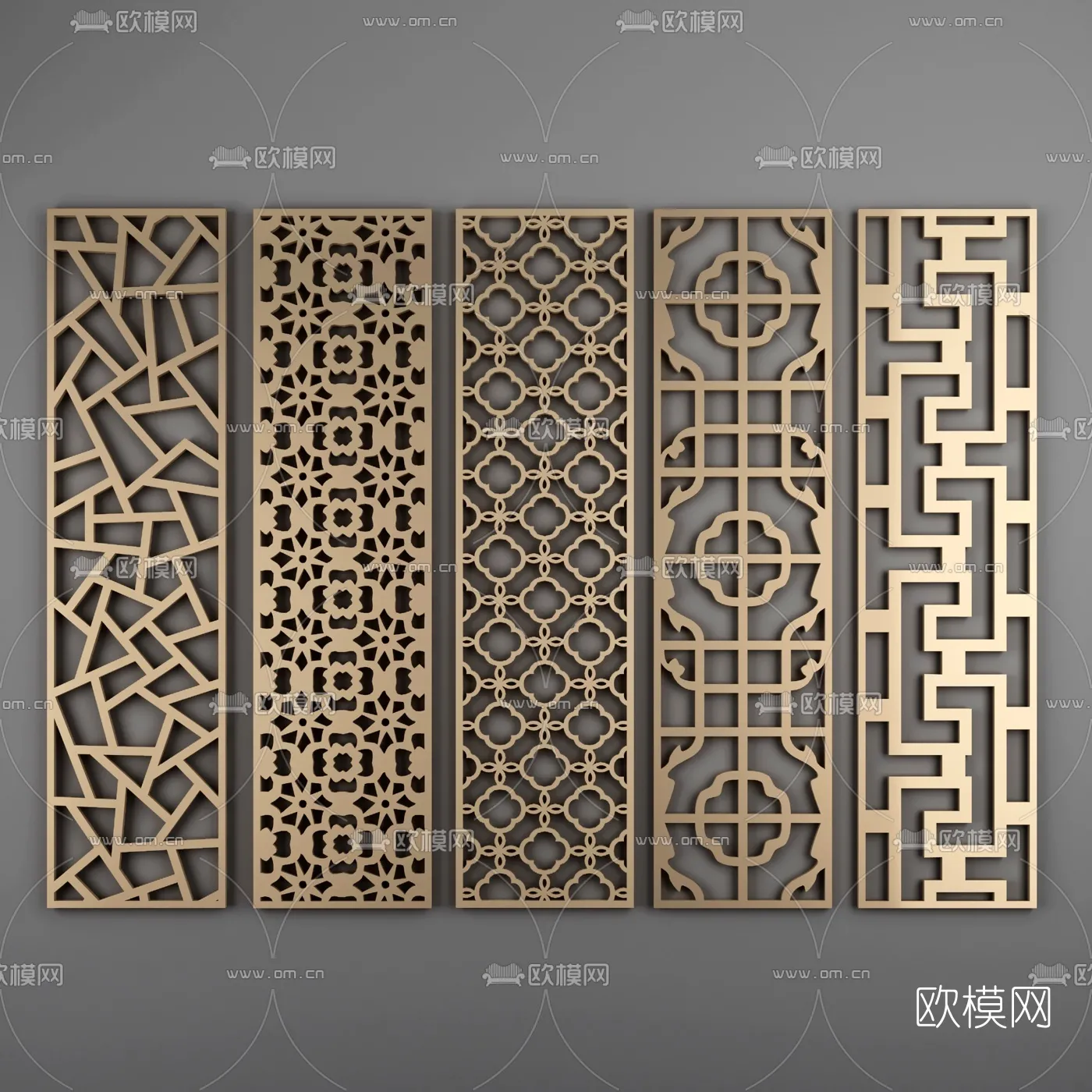 CNC Panels 3D Models – CNC Wall 3D Blocks – 050 – VRAY Render
