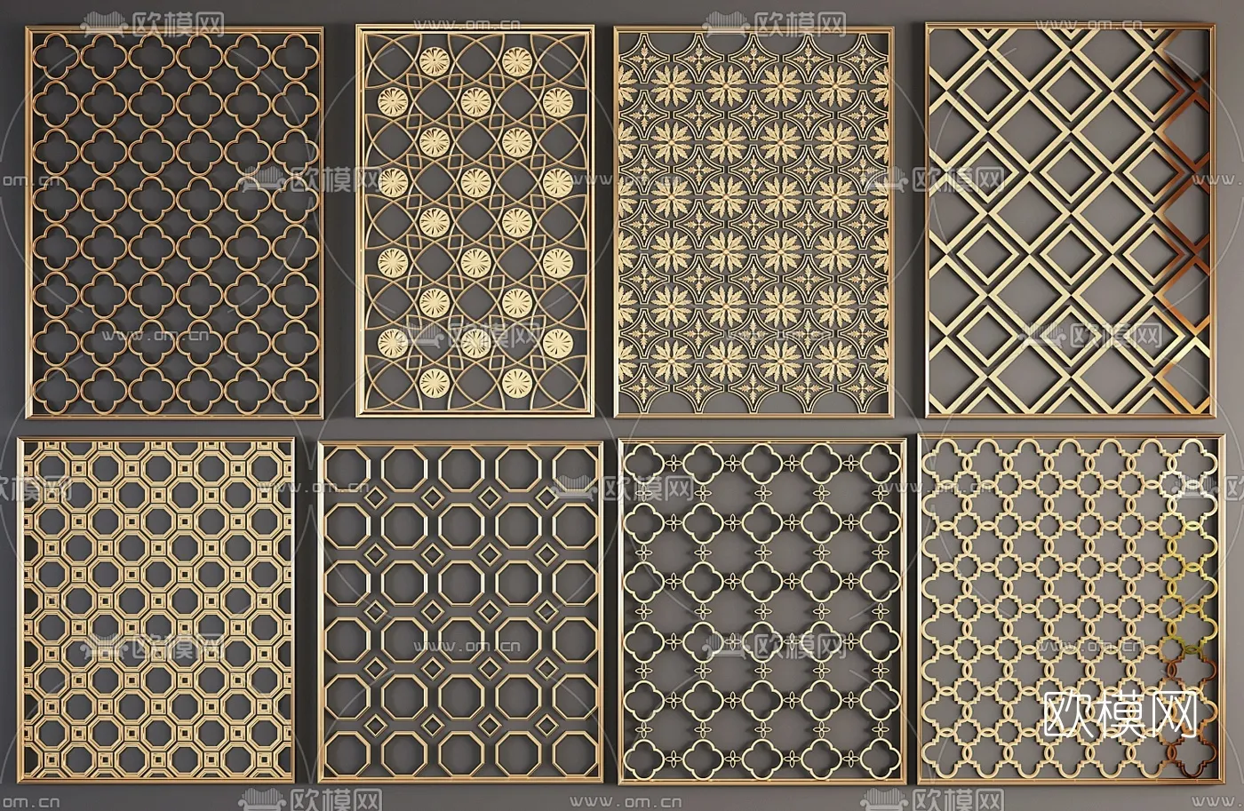 CNC Panels 3D Models – CNC Wall 3D Blocks – 051 – VRAY Render