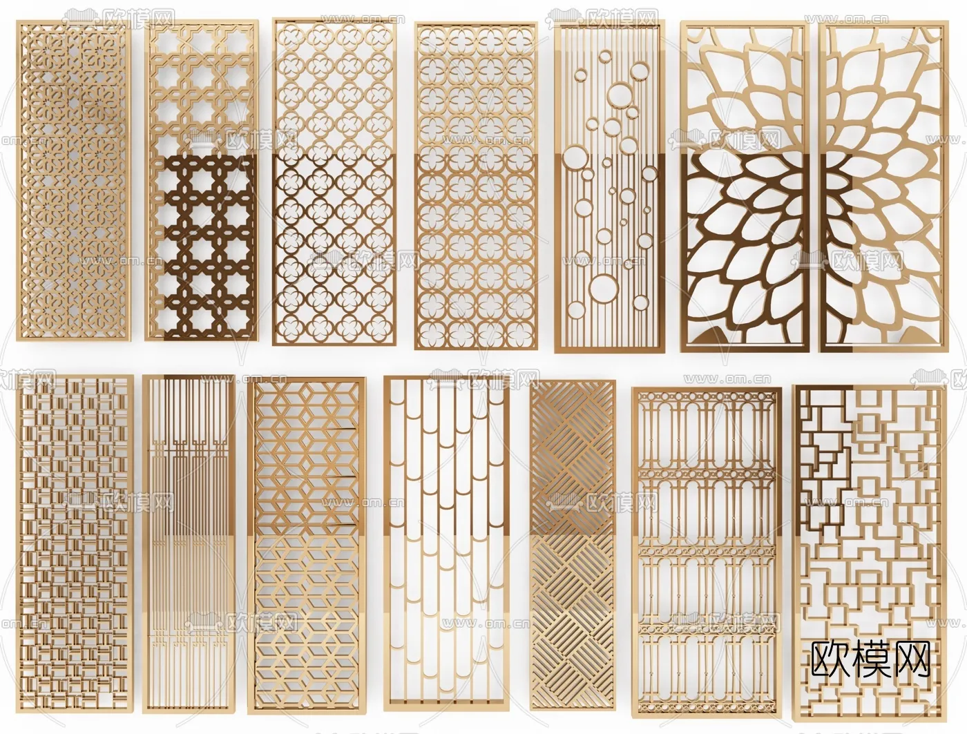 CNC Panels 3D Models – CNC Wall 3D Blocks – 063 – VRAY Render