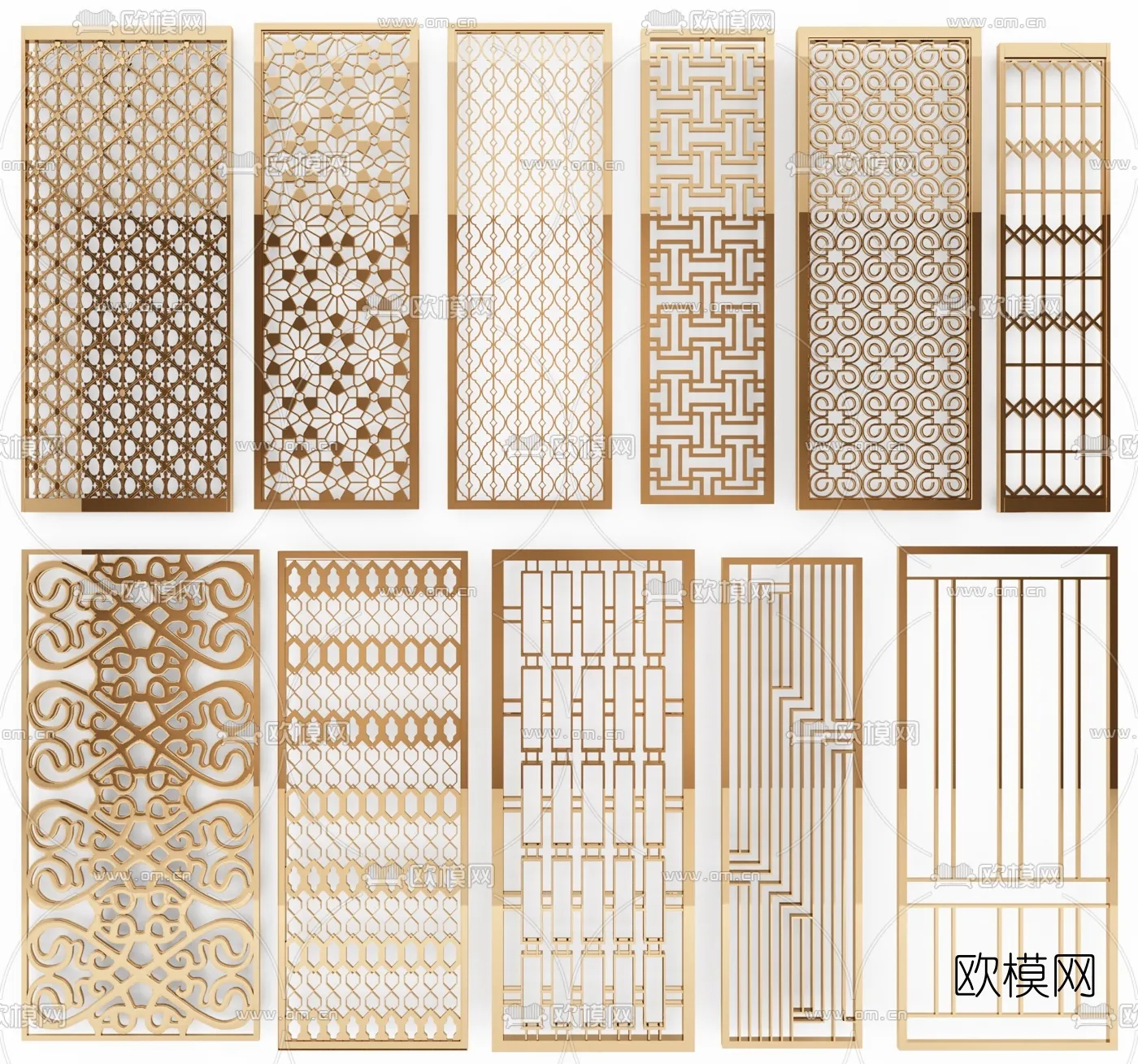 CNC Panels 3D Models – CNC Wall 3D Blocks – 064 – VRAY Render