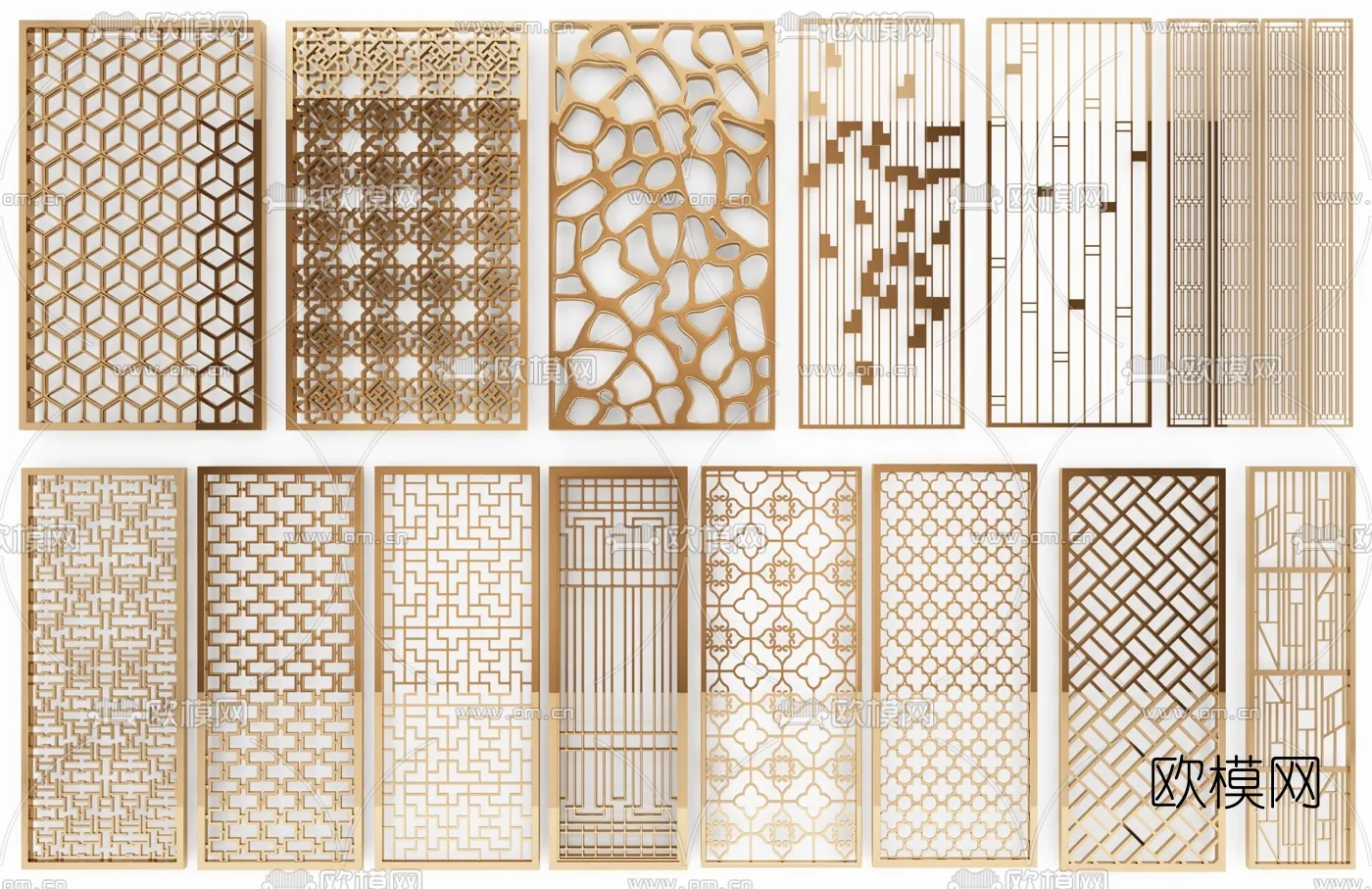 CNC Panels 3D Models – CNC Wall 3D Blocks – 065 – VRAY Render