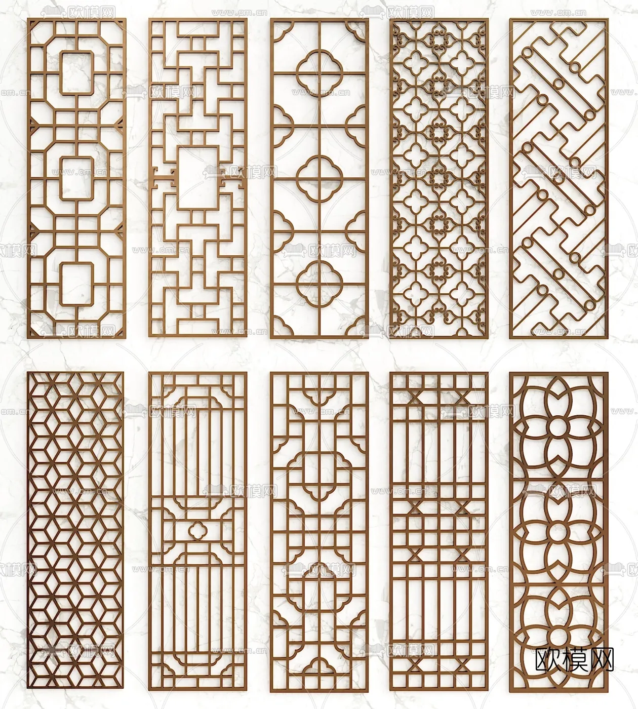 CNC Panels 3D Models – CNC Wall 3D Blocks – 067 – VRAY Render