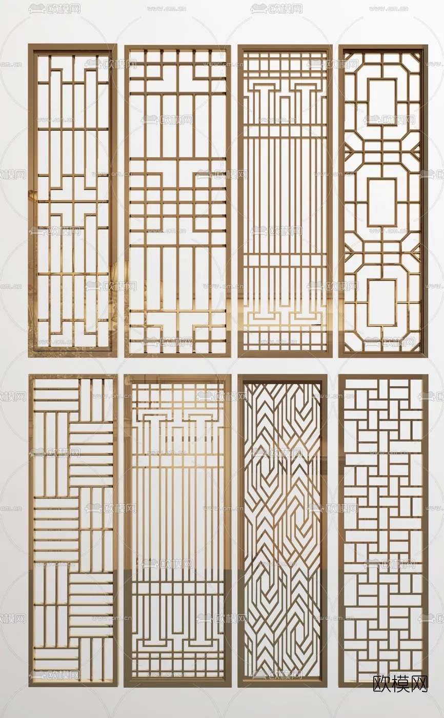 CNC Panels 3D Models – CNC Wall 3D Blocks – 069 – VRAY Render