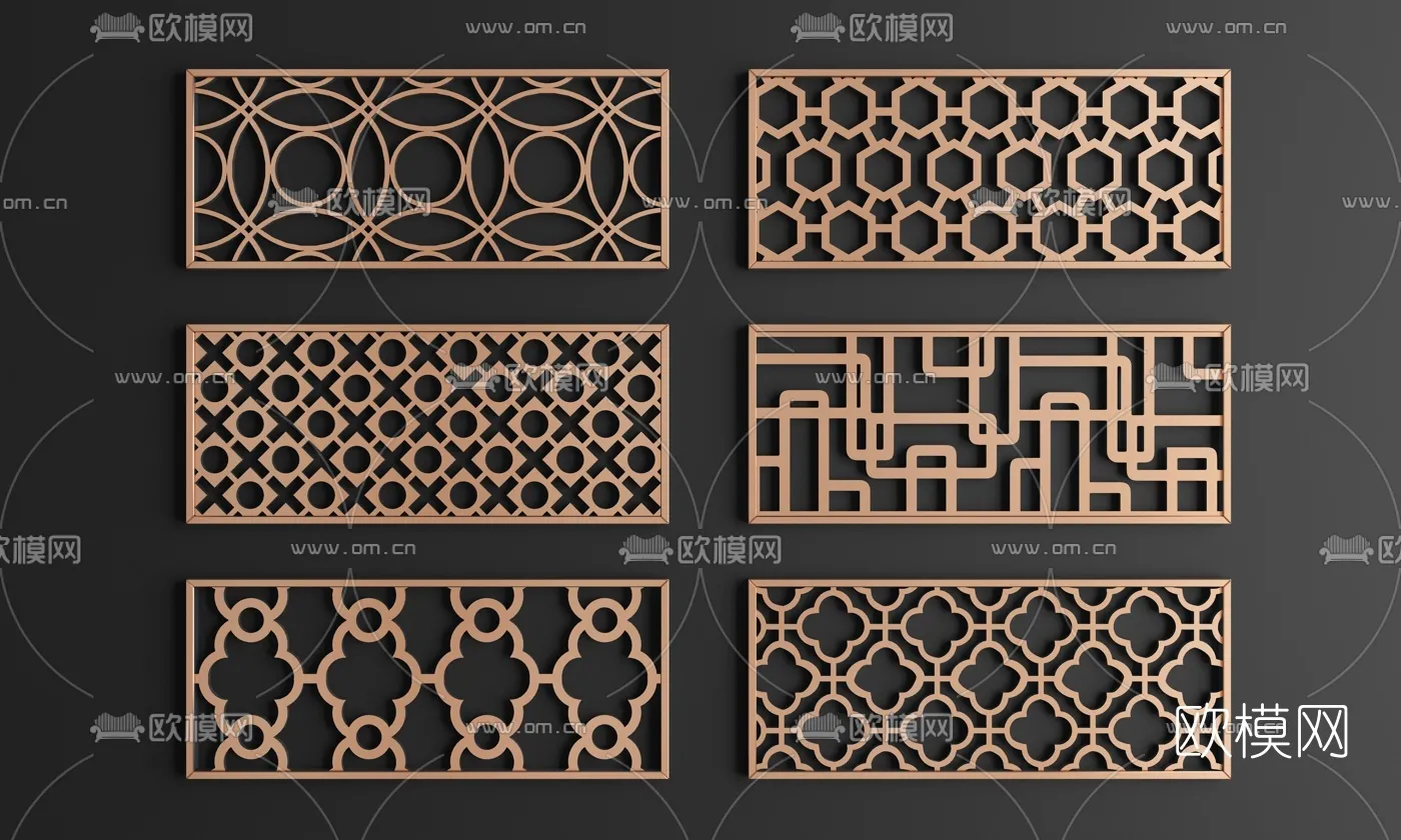 CNC Panels 3D Models – CNC Wall 3D Blocks – 075 – VRAY Render