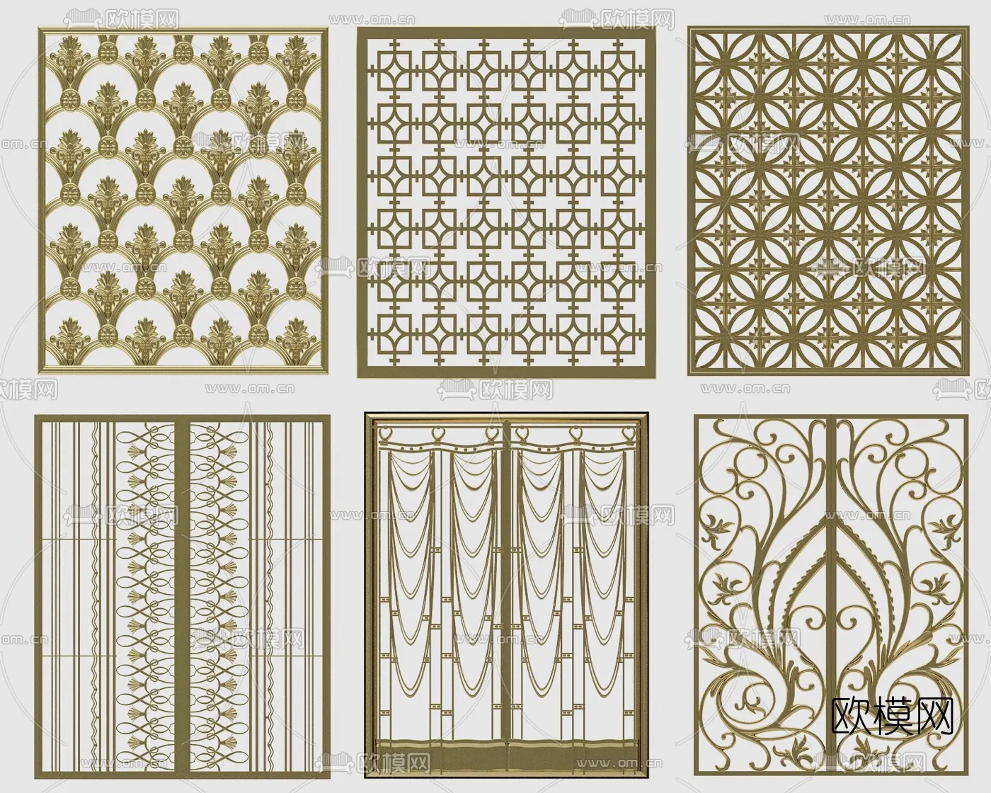 CNC Panels 3D Models – CNC Wall 3D Blocks – 076 – VRAY Render