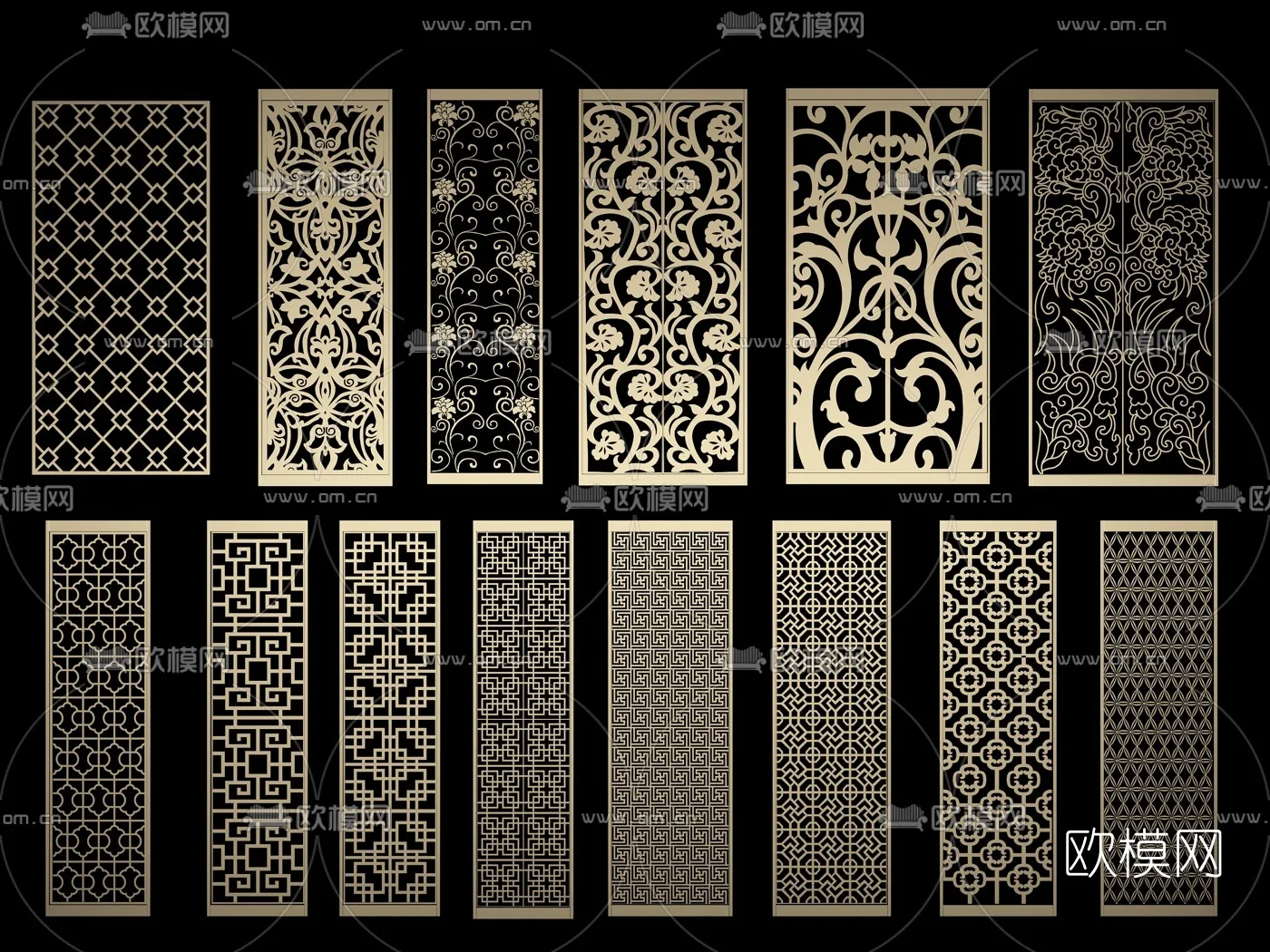 CNC Panels 3D Models – CNC Wall 3D Blocks – 077 – VRAY Render