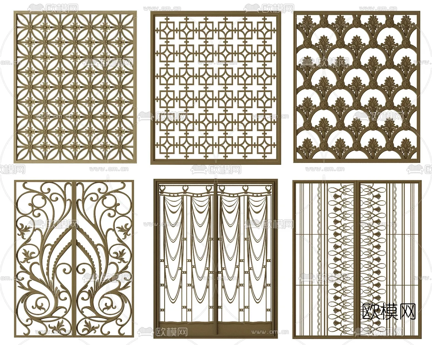 CNC Panels 3D Models – CNC Wall 3D Blocks – 078 – VRAY Render