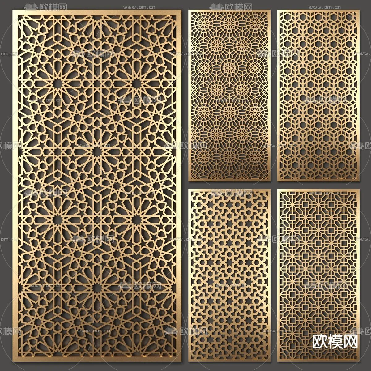 CNC Panels 3D Models – CNC Wall 3D Blocks – 084 – CORONA Render