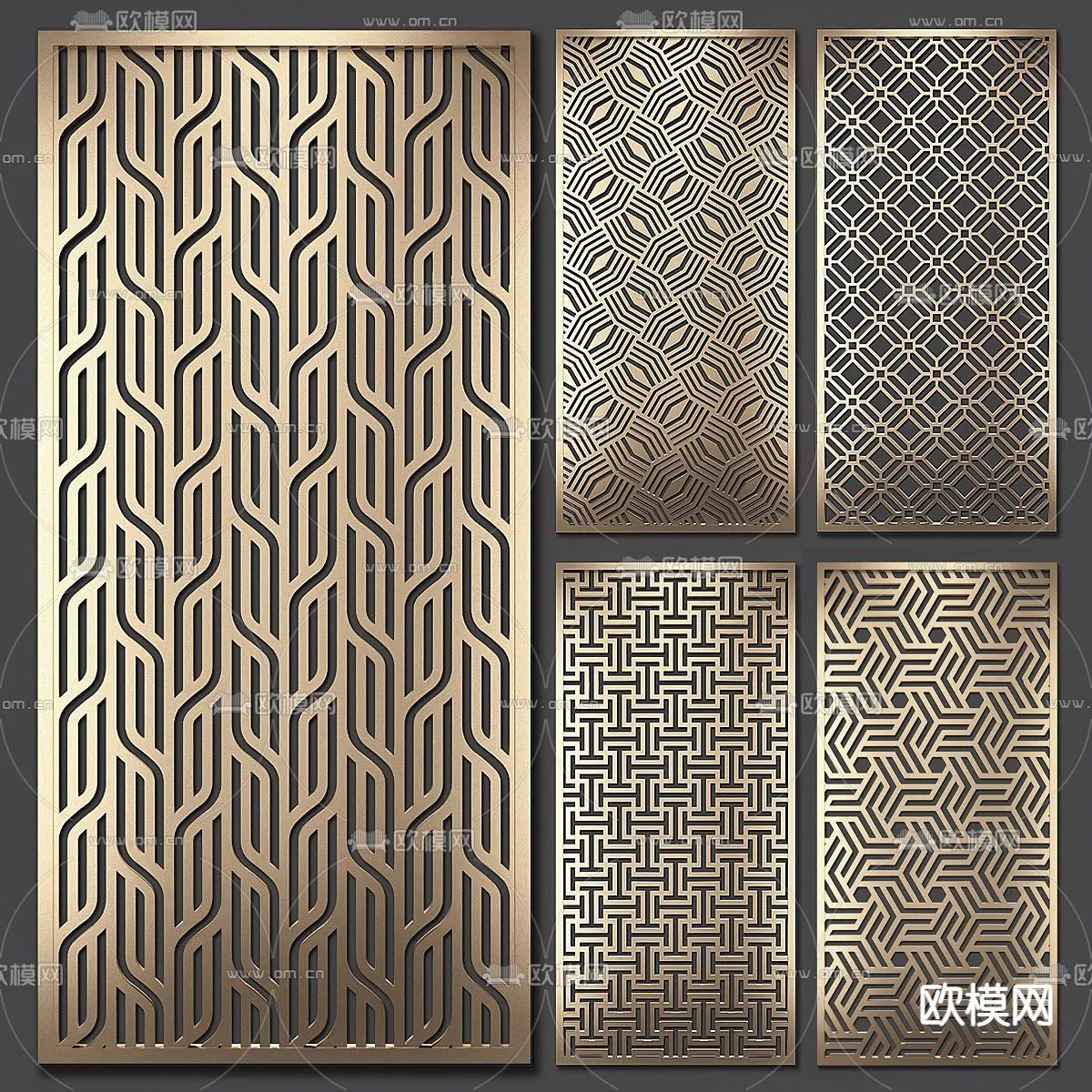 CNC Panels 3D Models – CNC Wall 3D Blocks – 085 – CORONA Render