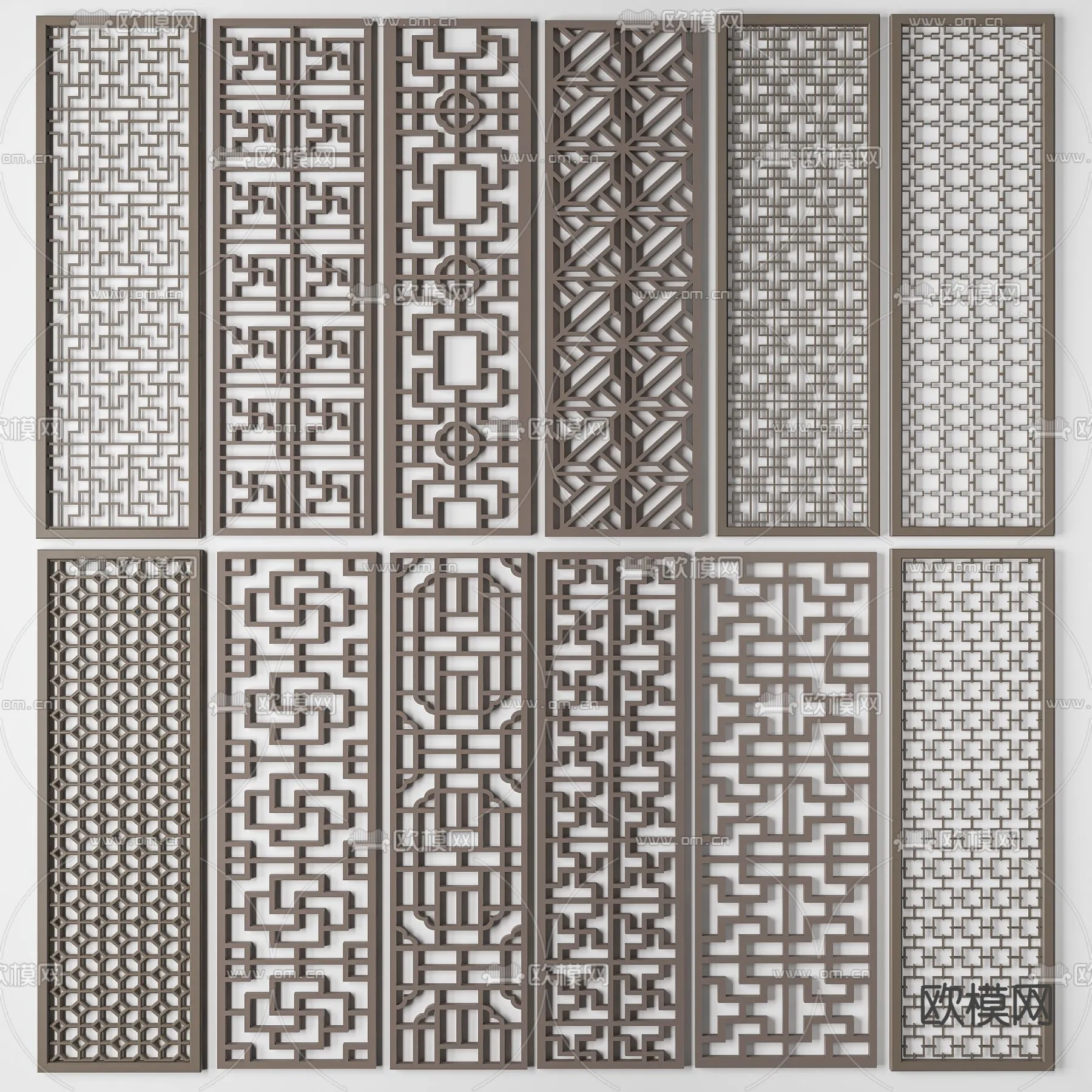 CNC Panels 3D Models – CNC Wall 3D Blocks – 087 – VRAY Render