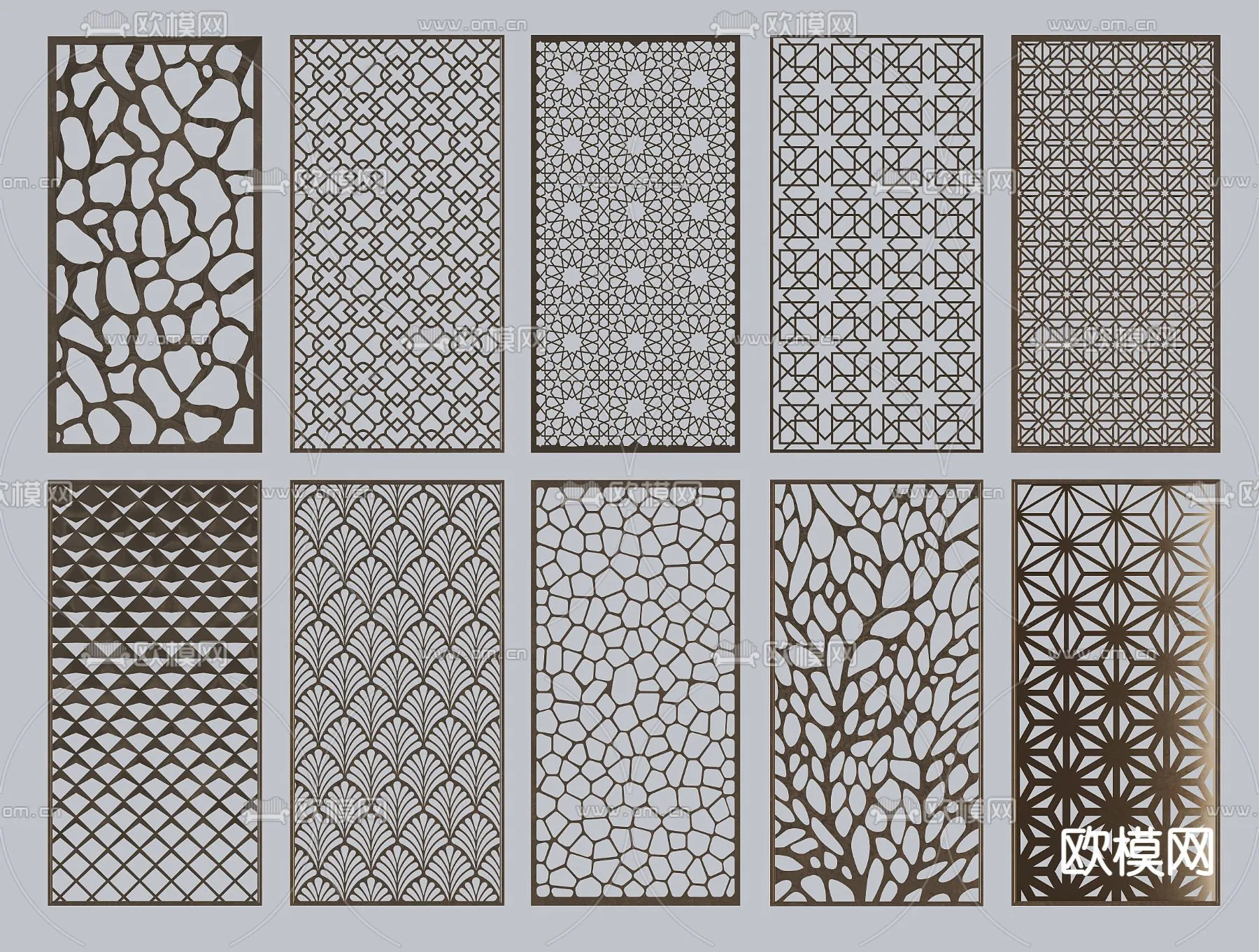 CNC Panels 3D Models – CNC Wall 3D Blocks – 088 – VRAY Render