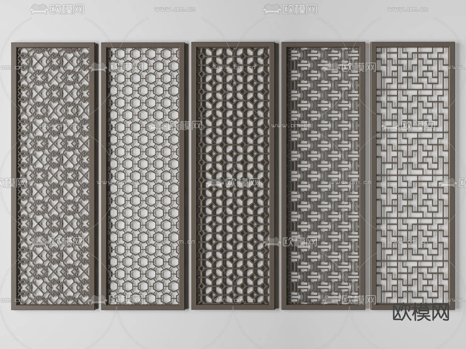 CNC Panels 3D Models – CNC Wall 3D Blocks – 089 – VRAY Render