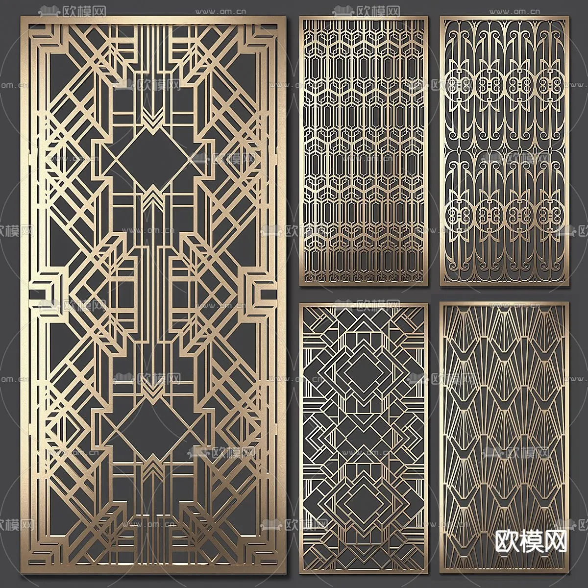 CNC Panels 3D Models – CNC Wall 3D Blocks – 091 – CORONA Render