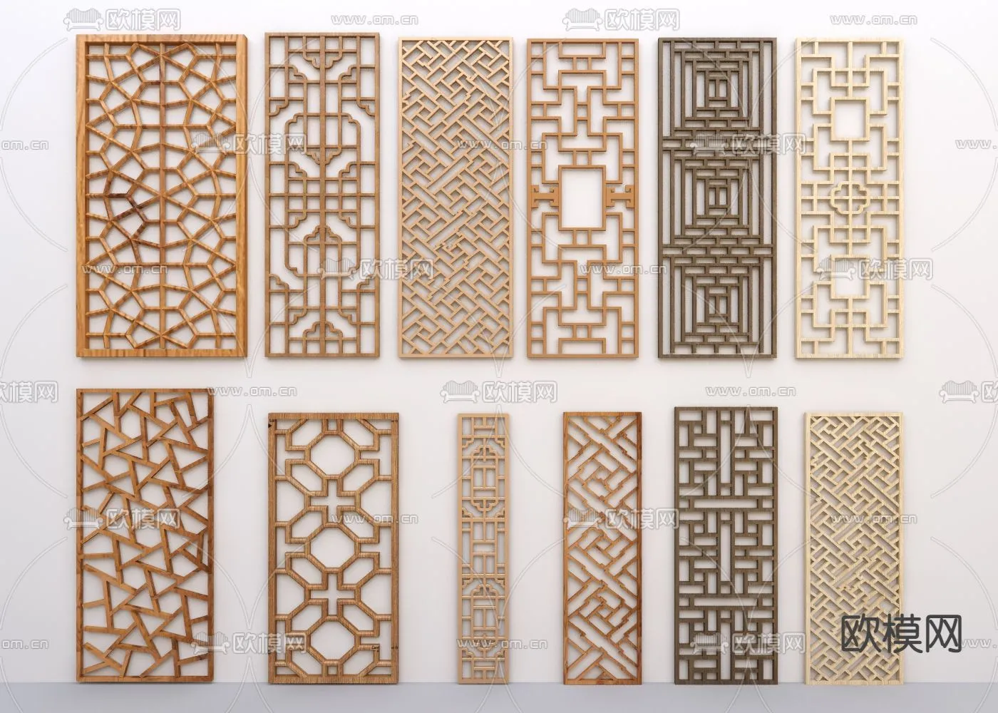 CNC Panels 3D Models – CNC Wall 3D Blocks – 101 – VRAY Render