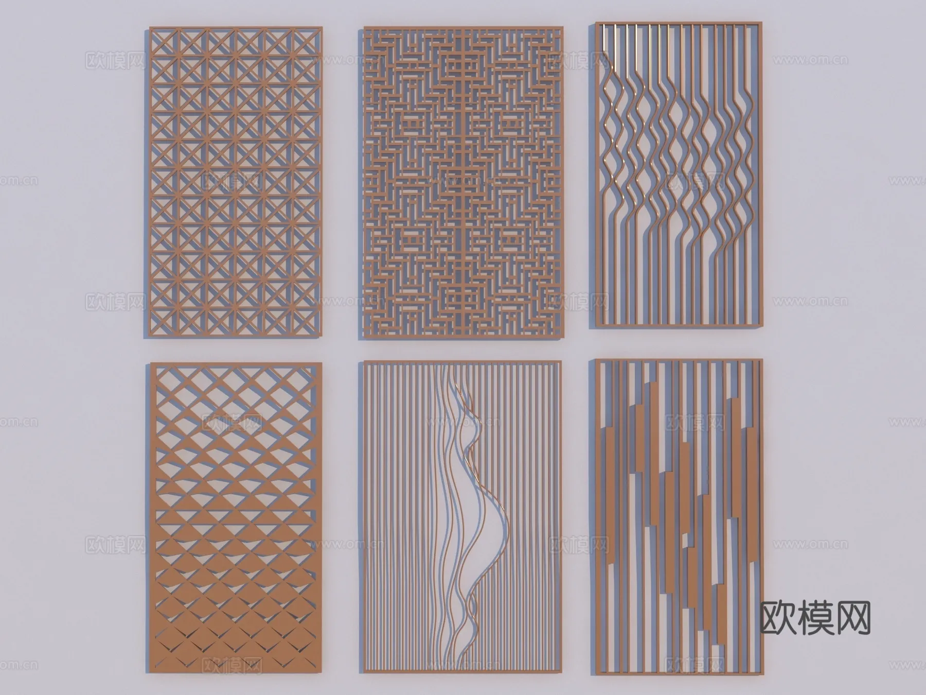 CNC Panels 3D Models – CNC Wall 3D Blocks – 110 – VRAY Render